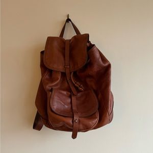 Madewell Saddle Leather Transport Backpack